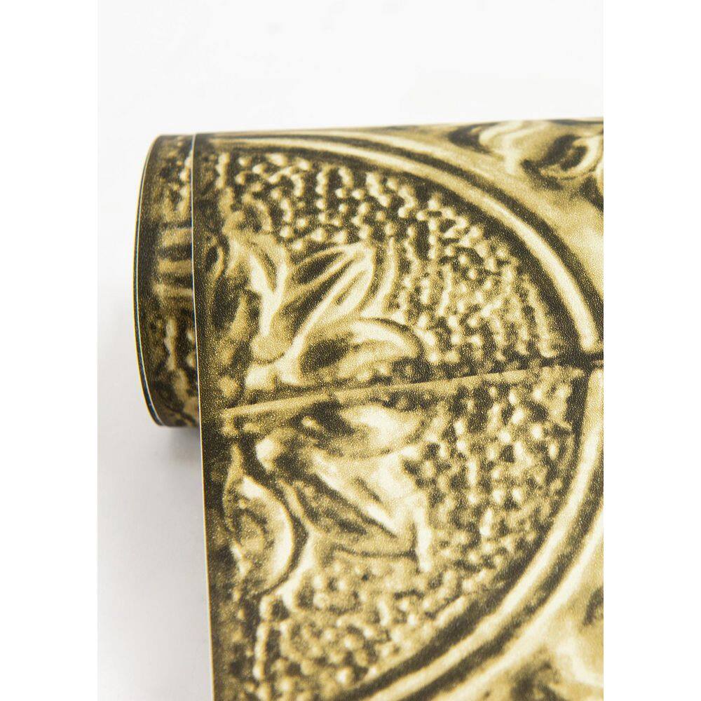 InHome Restored Tile Brass Brown Matte Peel and Stick Backsplash Wall Decal