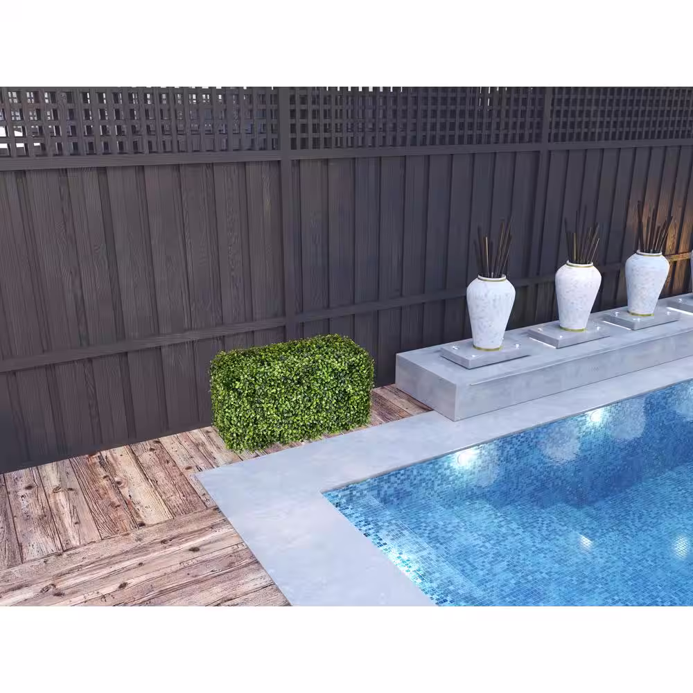 Vickerman 24 in. Green Artificial Boxwood Hedge