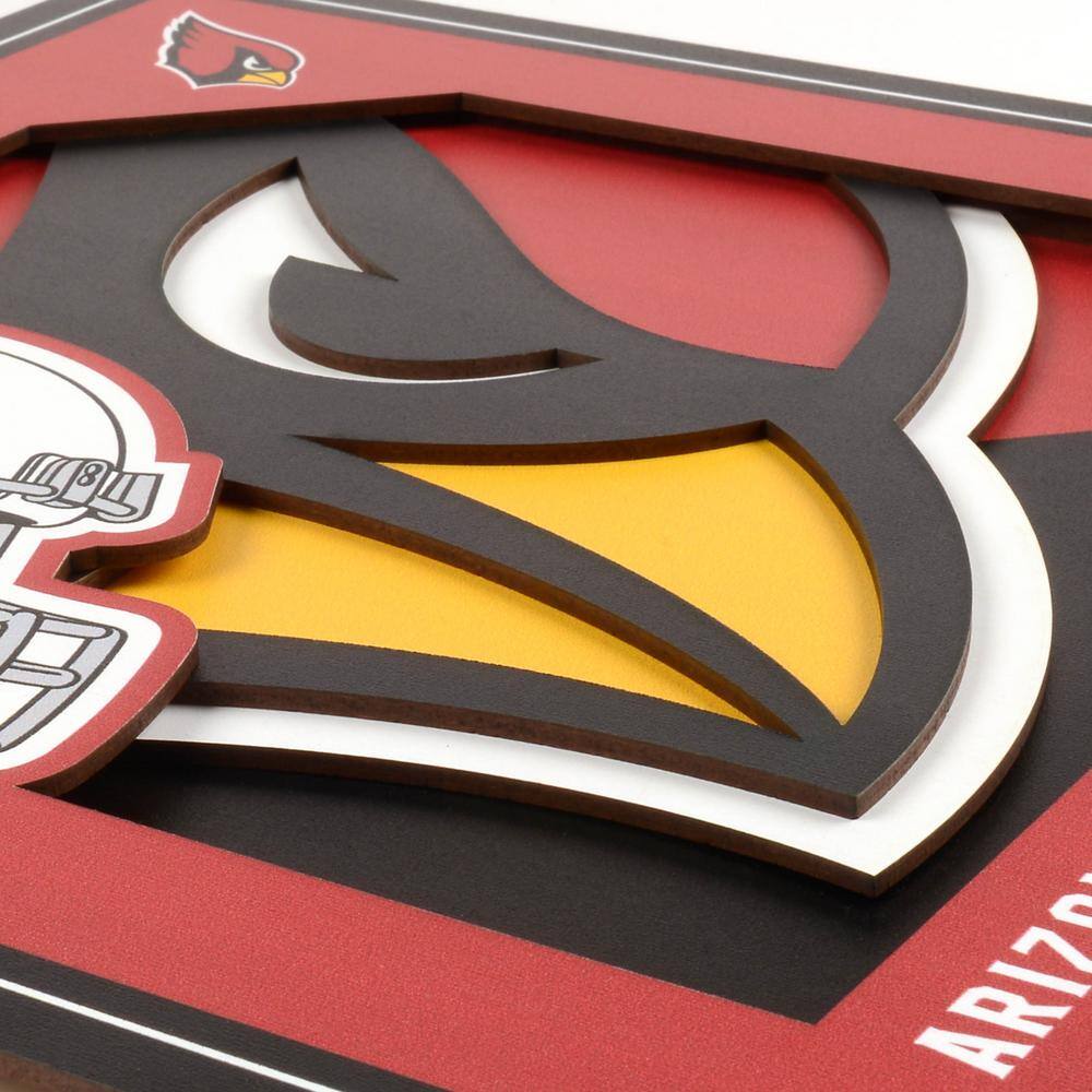 None NFL Arizona Cardinals 3D Logo Series Wall Art - 12x12