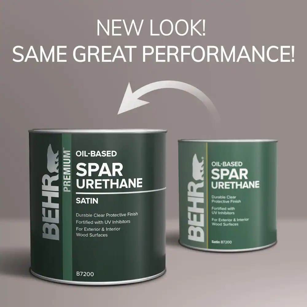BEHR 1 qt. Satin Clear Oil-Based Interior/Exterior Spar Urethane Wood Sealer