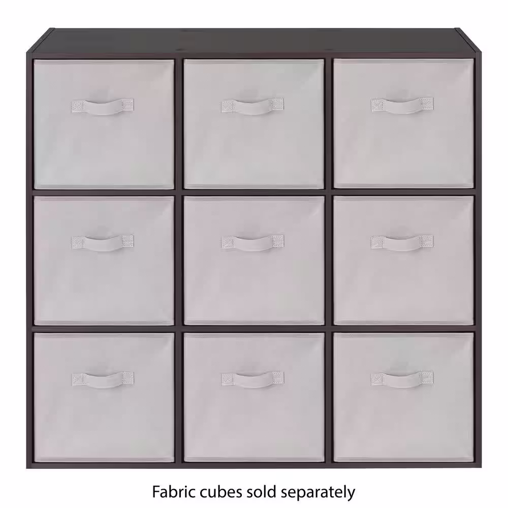 None 35 in. H x 35 in. W x 11 in. D Espresso 9-Cube Organizer
