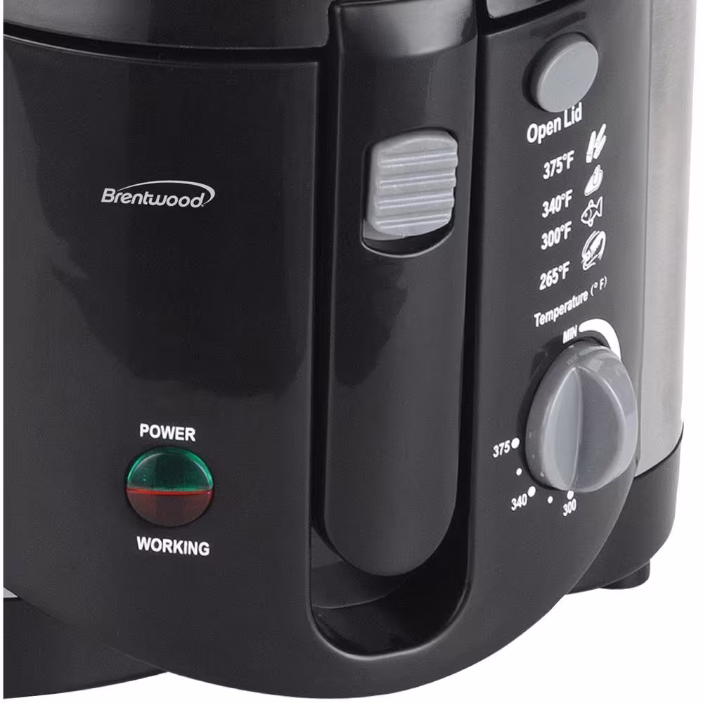 Brentwood Appliances 2 qt. Black Deep Fryer