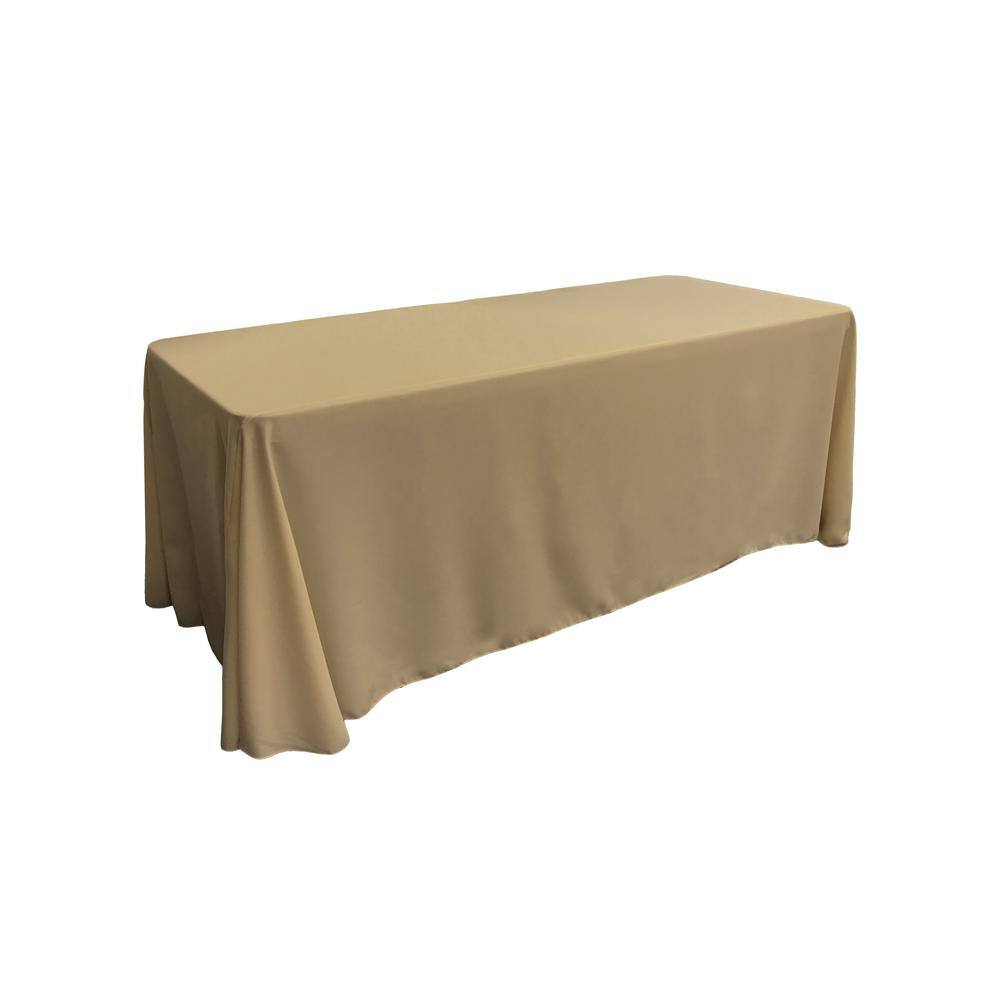 LA Linen 90 in. x 132 in. Polyester Poplin Rectangular Tablecloth