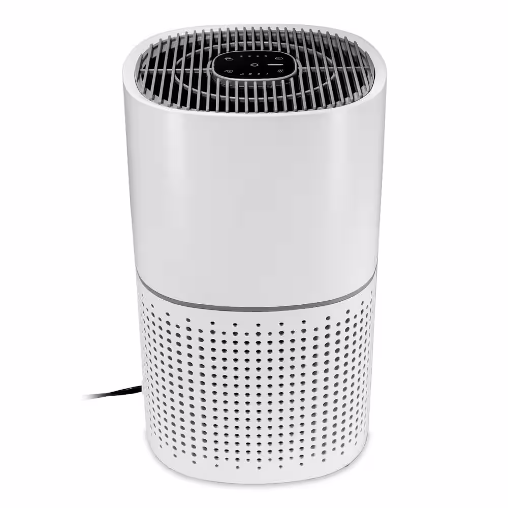 None 3-Stage Filtration HEPA Desk Air Purifier in White