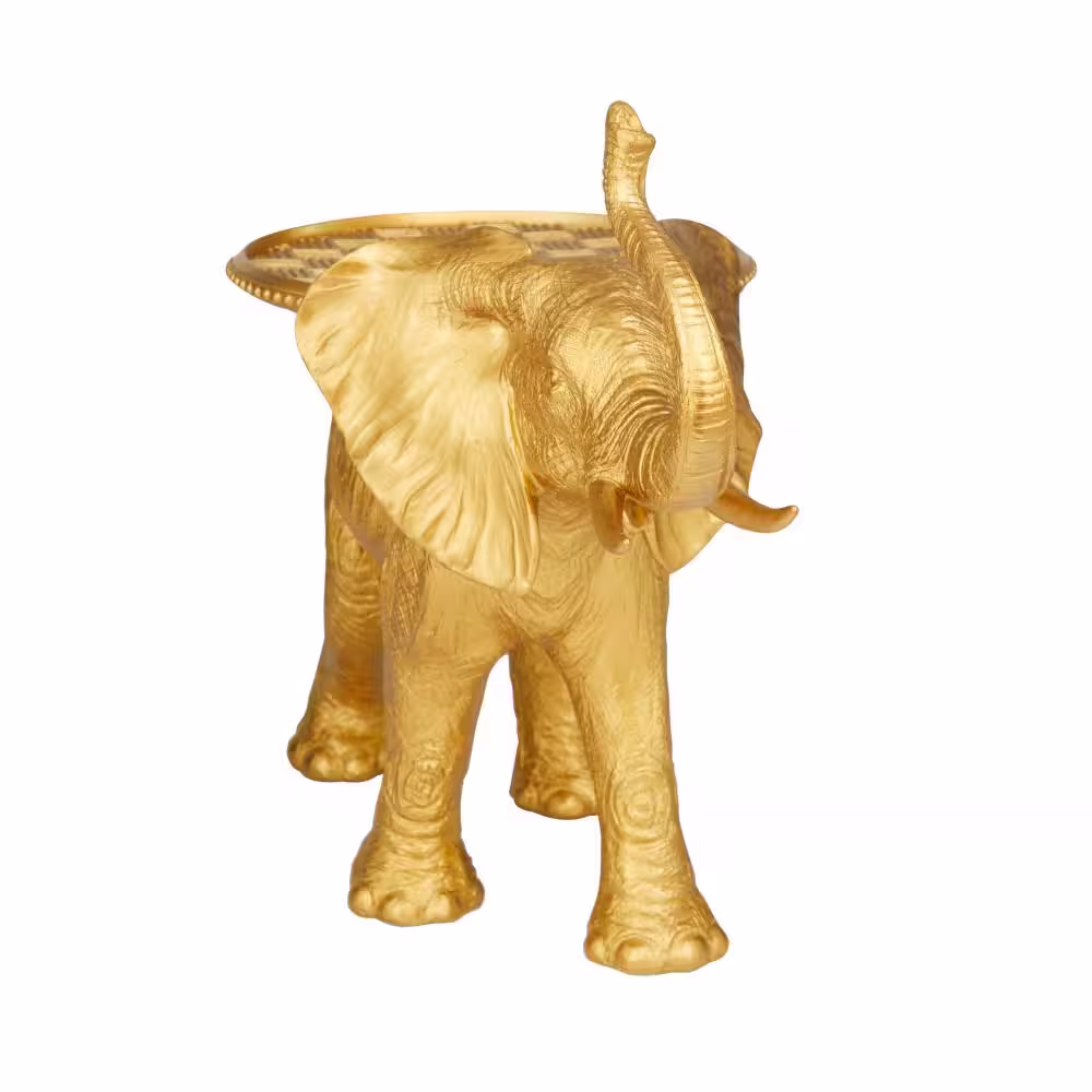 Novogratz Gold Resin Elephant Sculpture