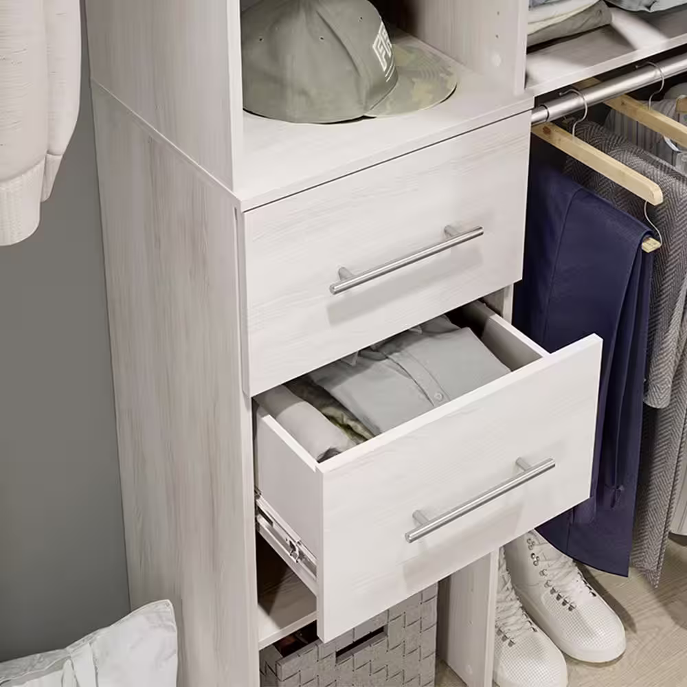 ClosetMaid Style+ 10 in. x 17 in. Bleached Walnut Modern Drawer Kit for 17 in. W Style+ Tower