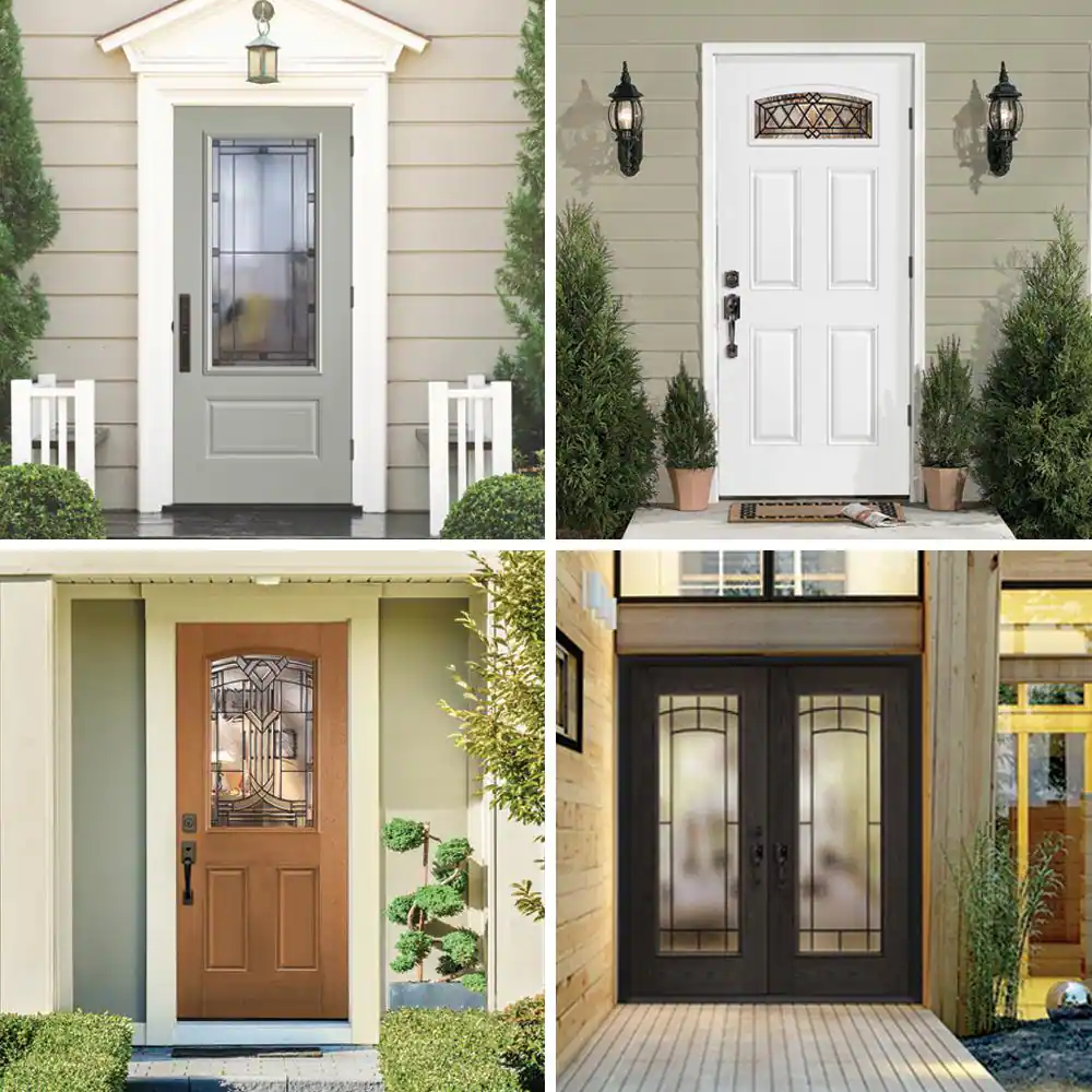 Masonite Customizable Smooth Prehung Fiberglass Door