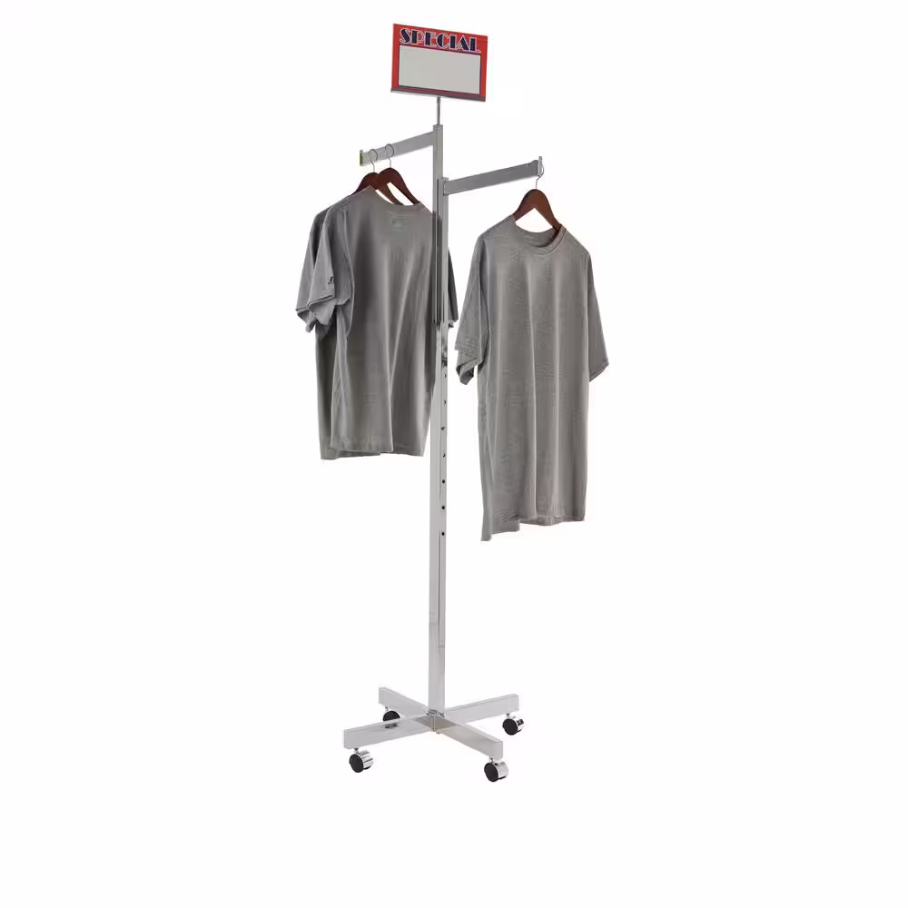 Econoco Chrome Steel Clothes Rack 32 in. W x 72 in. H