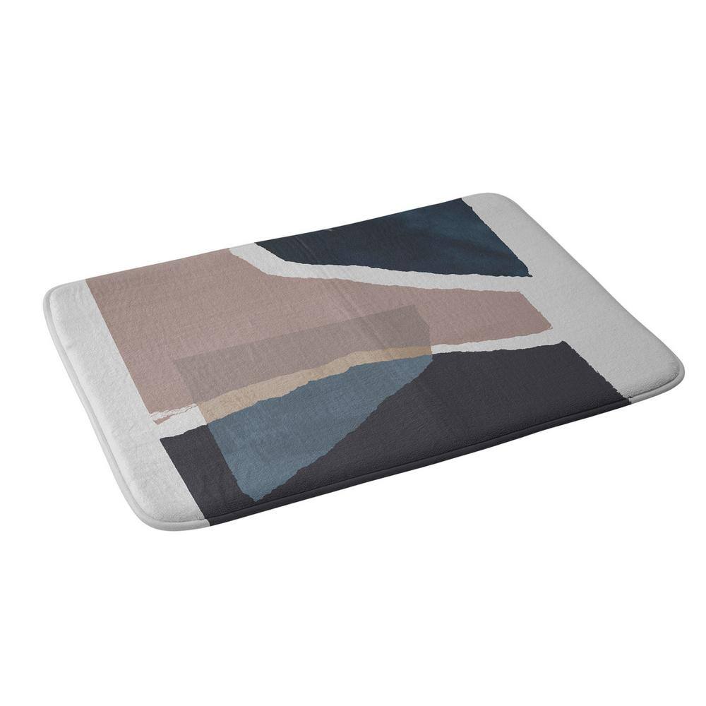 DenyDesigns. Mareike Boehmer Pieces 13 34 in. x 21 in. white Memory Foam Bath Mat