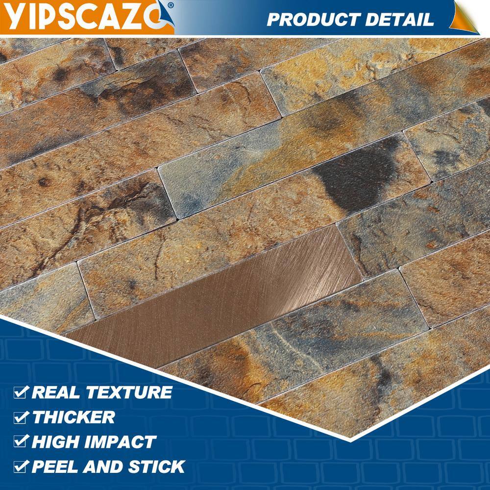 None Marble Collection Rusty 12 in. x 12 in. PVC Peel and Stick Tile (5 sq. ft./5-Sheets)