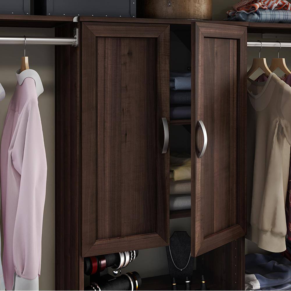 ClosetMaid Style+ 25 in. W Shaker Modern Walnut Closet Door Kit