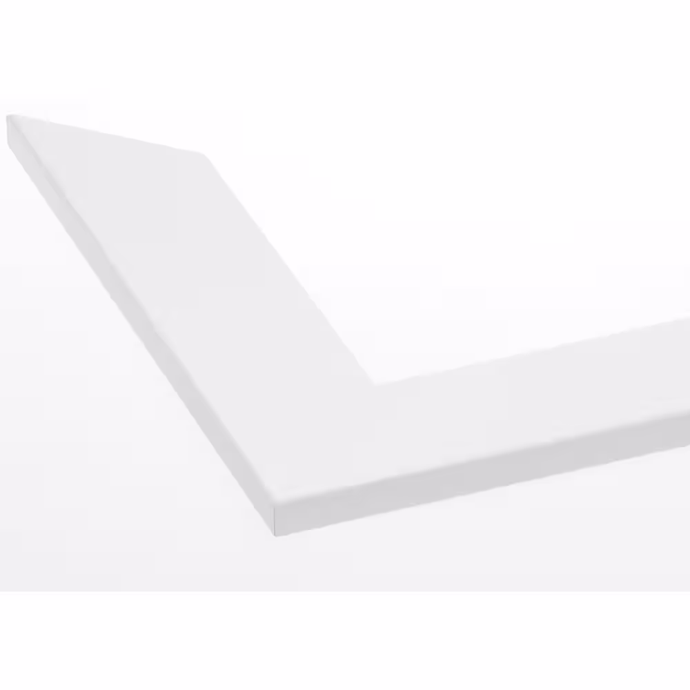 BrandtWorks Oversized Matte White Over The Door Modern Mirror (71 in. H X 21.5 in. W)