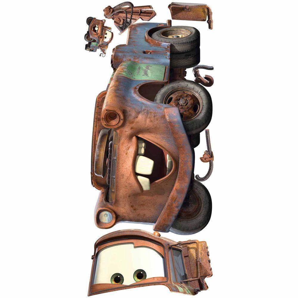 RoomMates 5 in. x 19 in. Cars Mater Peel and Stick Giant Wall Decal (7-Piece)