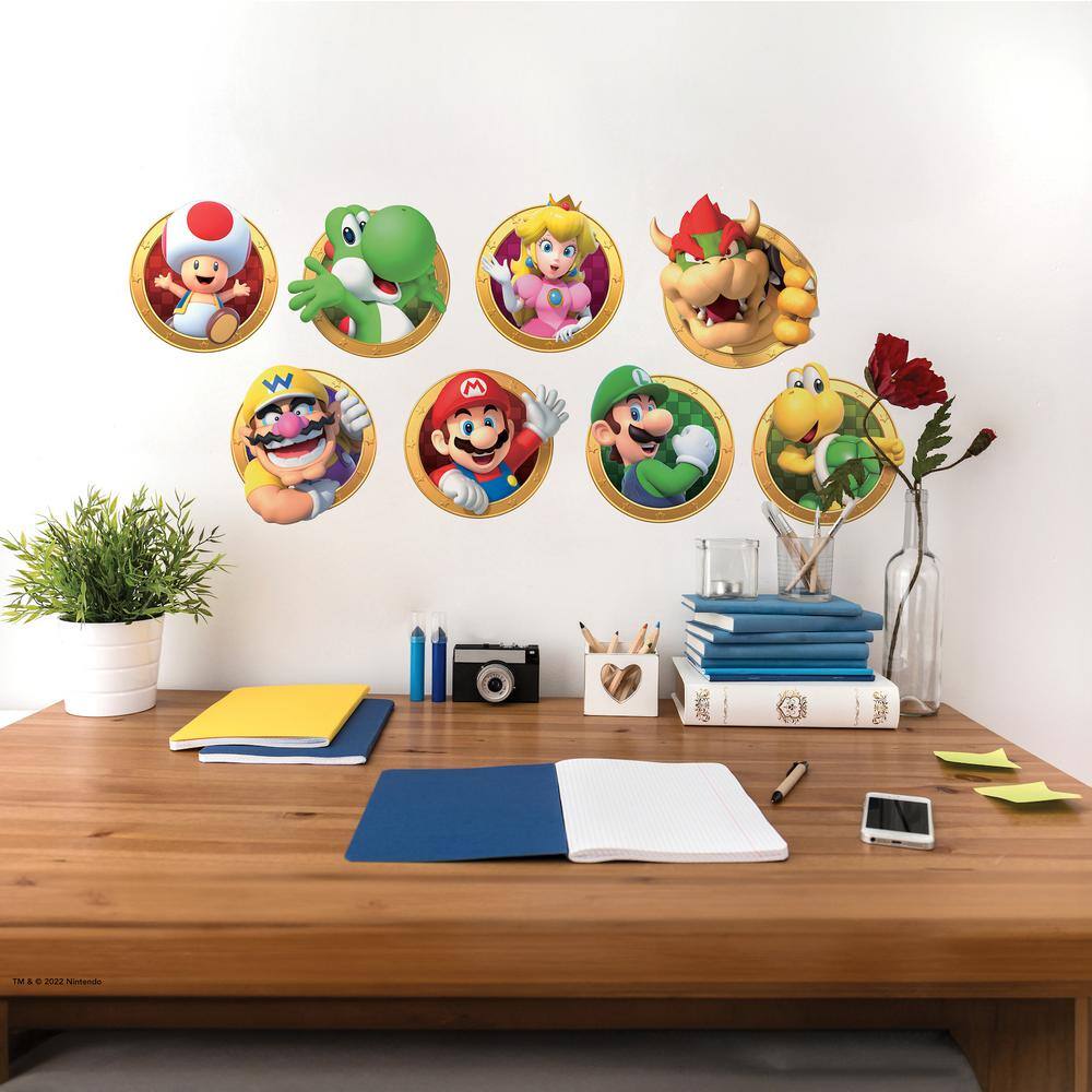 RoomMates Yellow Super Mario Character Peel and Stick Wall Decals