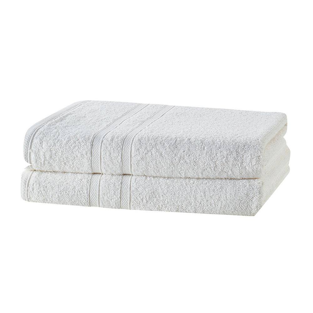 Clorox Bleach Friendly 100% Cotton Quick Dry 2-Bath, 2-Hand, 2-Washcloth  6-Piece Towel Set, White