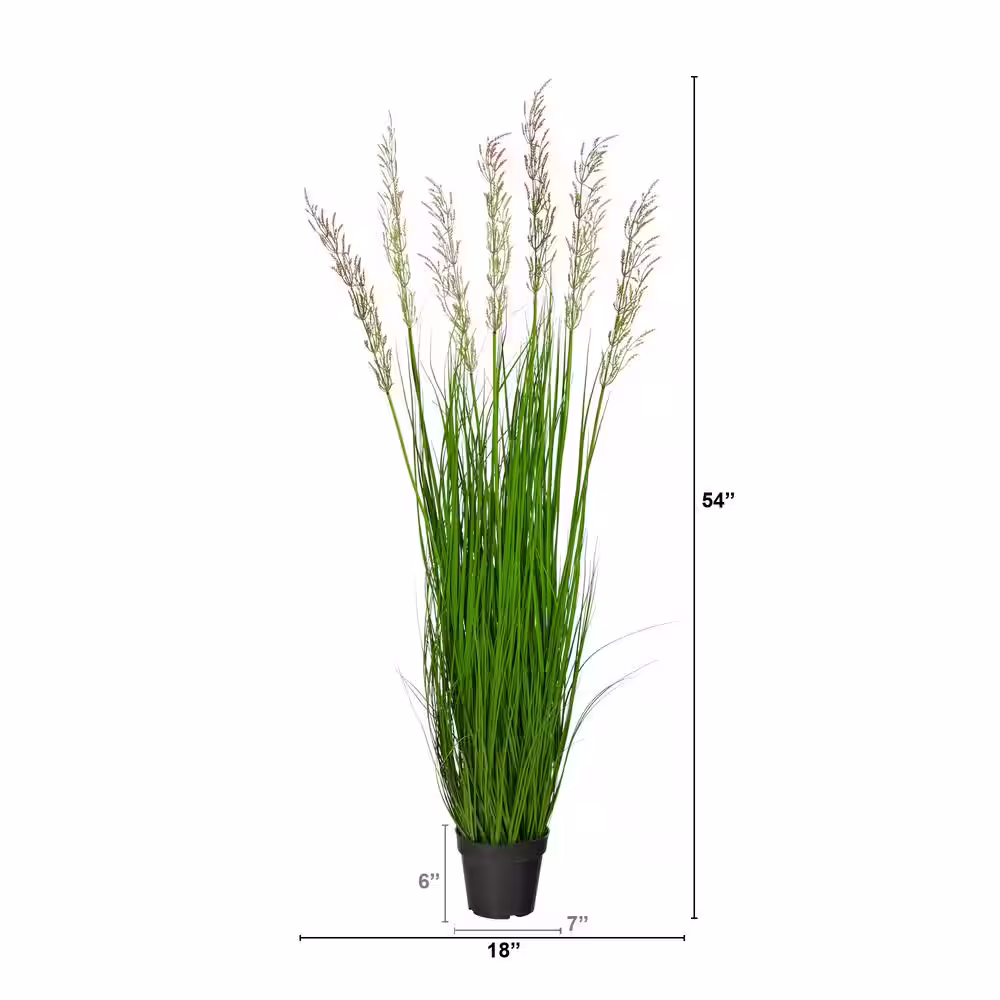 Nearly Natural 4.5 ft. Plume Grass Artificial Plant