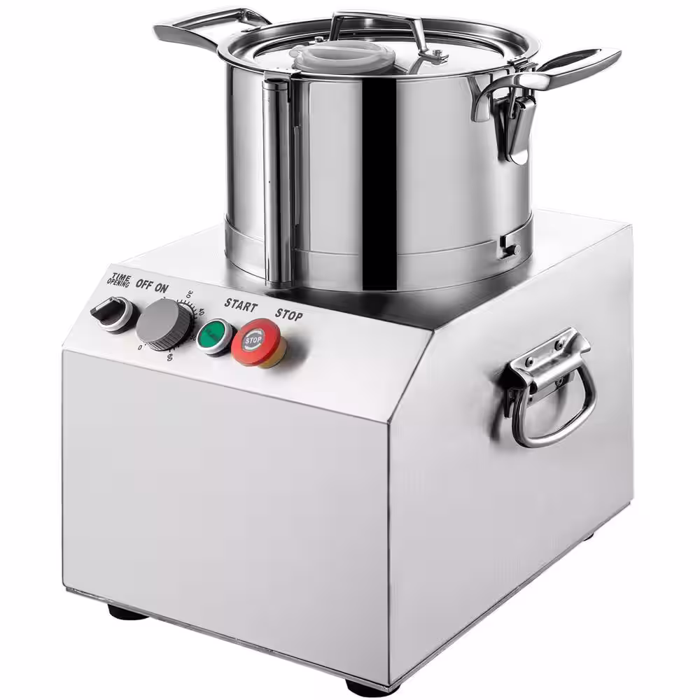 VEVOR 63-Cup Commercial Food Processor Stainless Steel Grain Grinder Electric Food Grinder Cutter Mixer Perfect for Meat