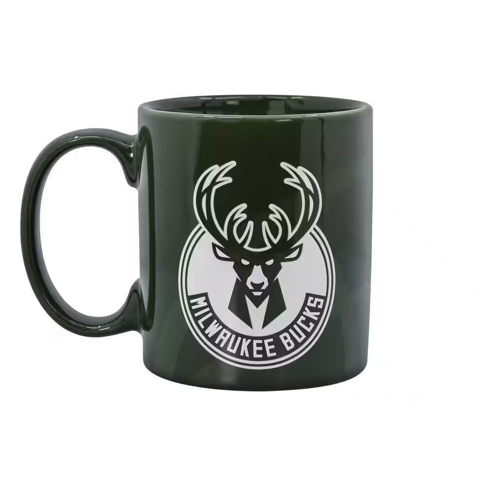 Uncanny Brands NBA Milwaukee Bucks Single-Cup Mascot 'Bango' Green Coffee Mug with Warmer for Your Drip Coffee Maker