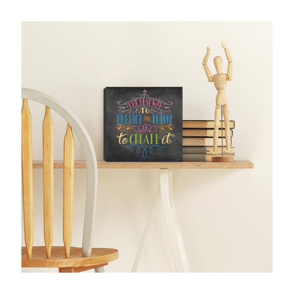 RoomMates Colorful Chalk Quote Canvas Black Vinyl Wall Art