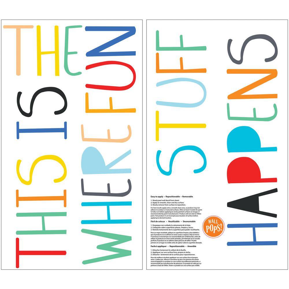 WallPops Multi-Color Fun Stuff Wall Quote Decals