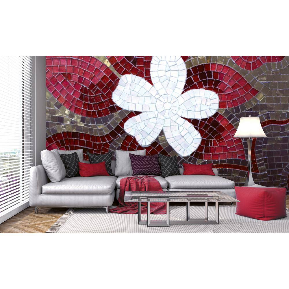 Dimex Photographic Red Mosaic Animals Wall Mural