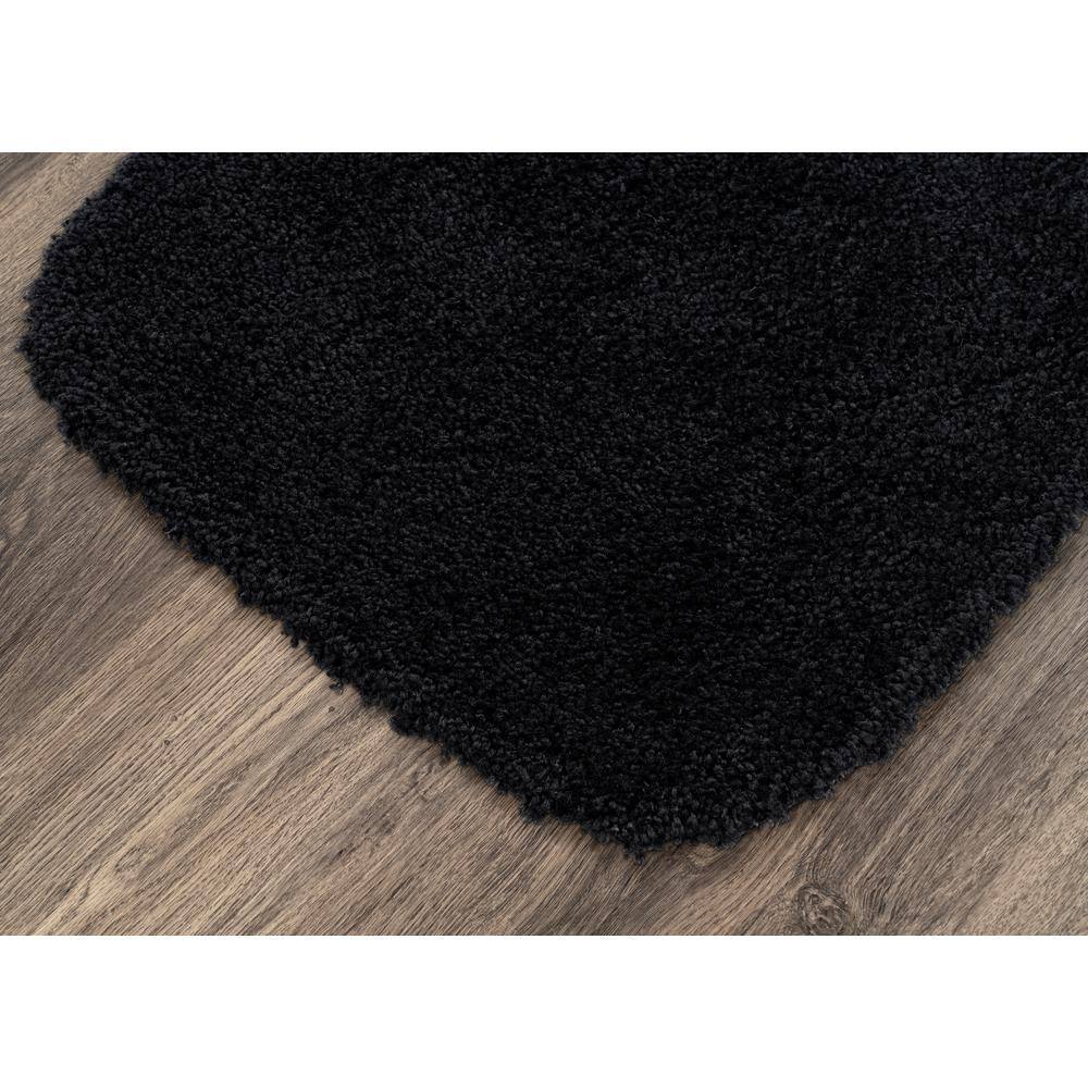 Garland Rug Black Serendipity Shaggy Nylon 4-Piece Bath Rug Set