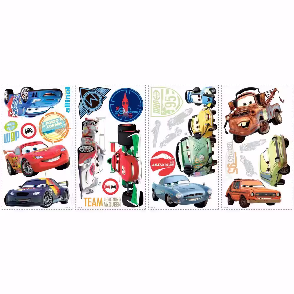 RoomMates Cars 2 Peel and Stick Wall Decals