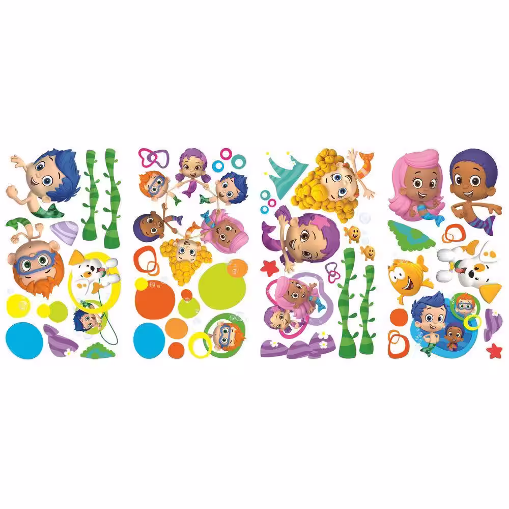 RoomMates 5 in. x 11.5 in. Bubble Guppies Peel and Stick Wall Decals