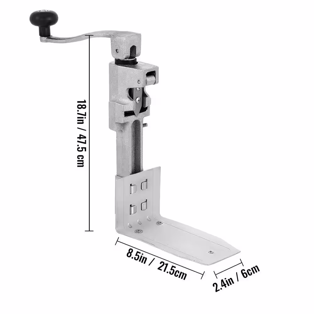 VEVOR Commercial Can Opener 15.7 in. Heavy Duty Manual Table Can Opener Tabletop Can Opener for Restaurant Hotel Bar