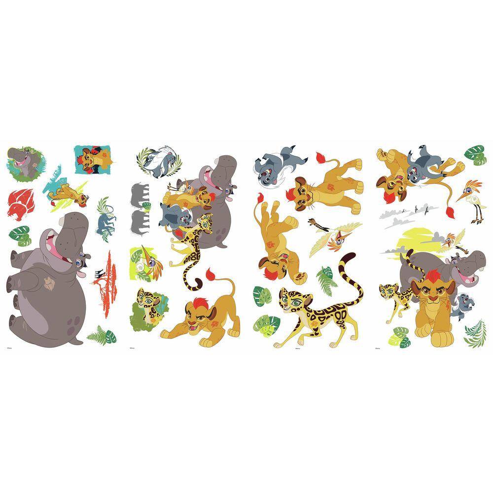 RoomMates 5 in. W x 11.5 in. H Lion Guard 30-Piece Peel and Stick Wall Decal