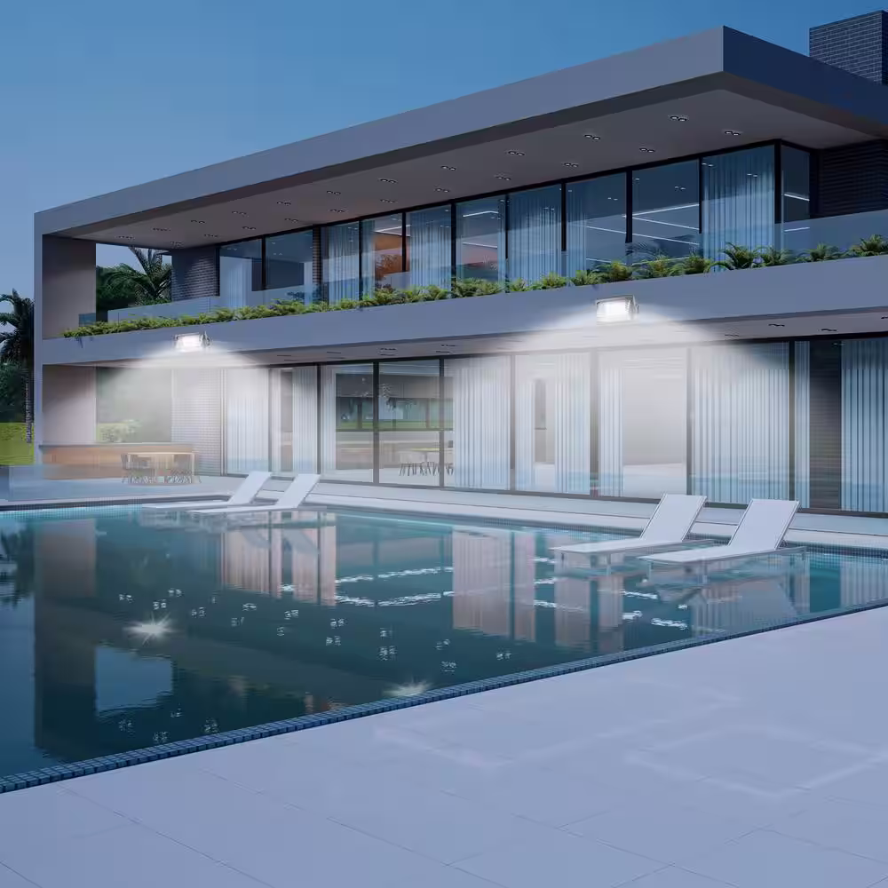 None 300-Watt Equivalent Integrated LED Bronze Dusk to Dawn Wall Pack Light, 5000K