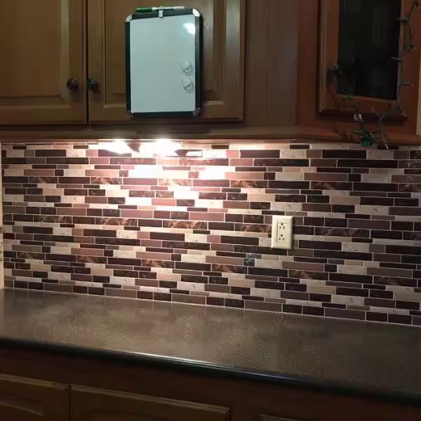 Art3d 12 in. x 12 in. Peel and Stick Vinyl Backsplash Tile in Marble Stone Design (6-Tiles)