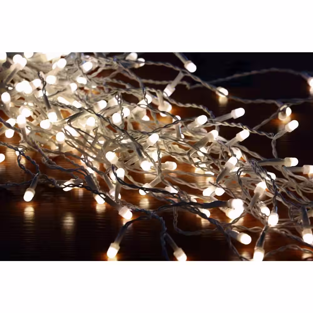 Novolink Bundle - 200 Light 8 mm Mini Globe Warm White Icicle LED String Light with Wireless Smart Control + 200 Light Add-on