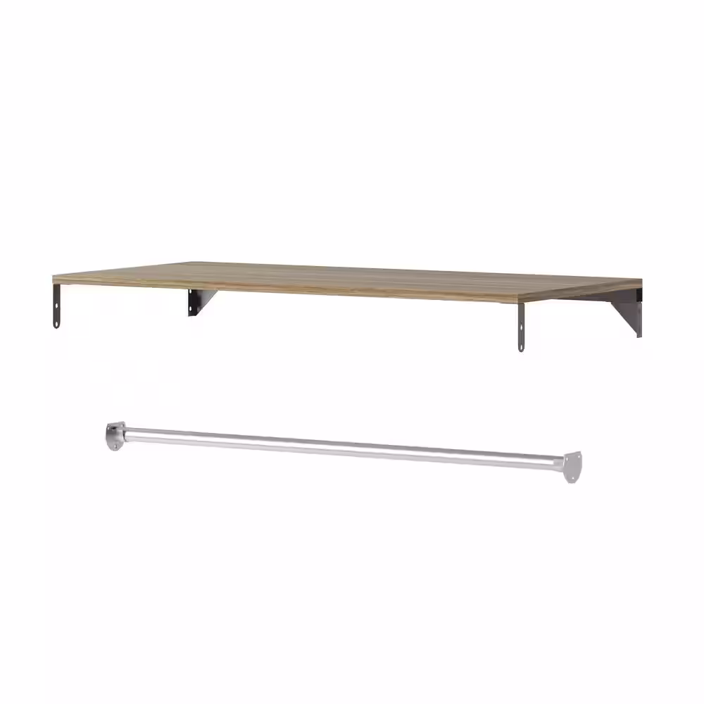 None Bryant closet- 36 in. W shelf/pole combo Wood Closet System