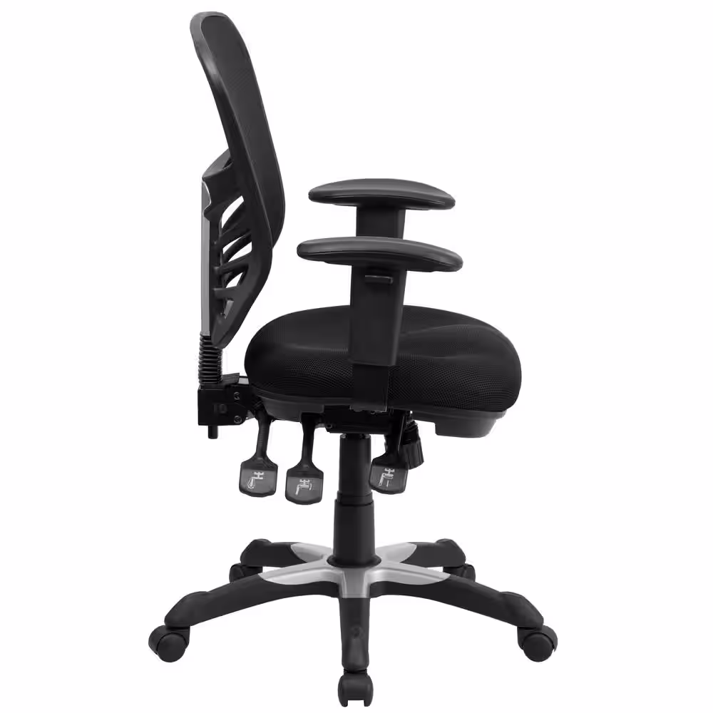 Flash Furniture Mesh Swivel Ergonomic Office Chair in Black