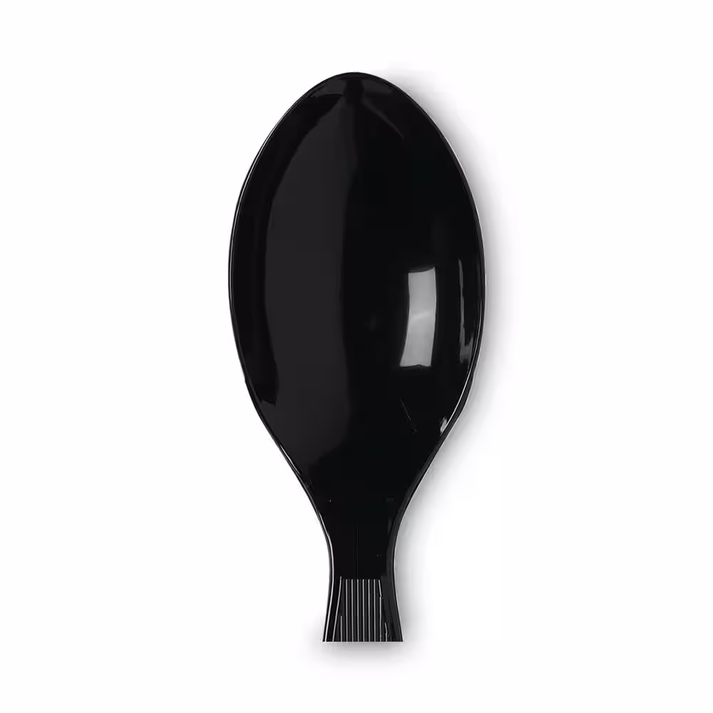 DIXIE Black Disposable Polystyrene Teaspoons Utensils, Heavy Mediumweight (1000-Per Case)