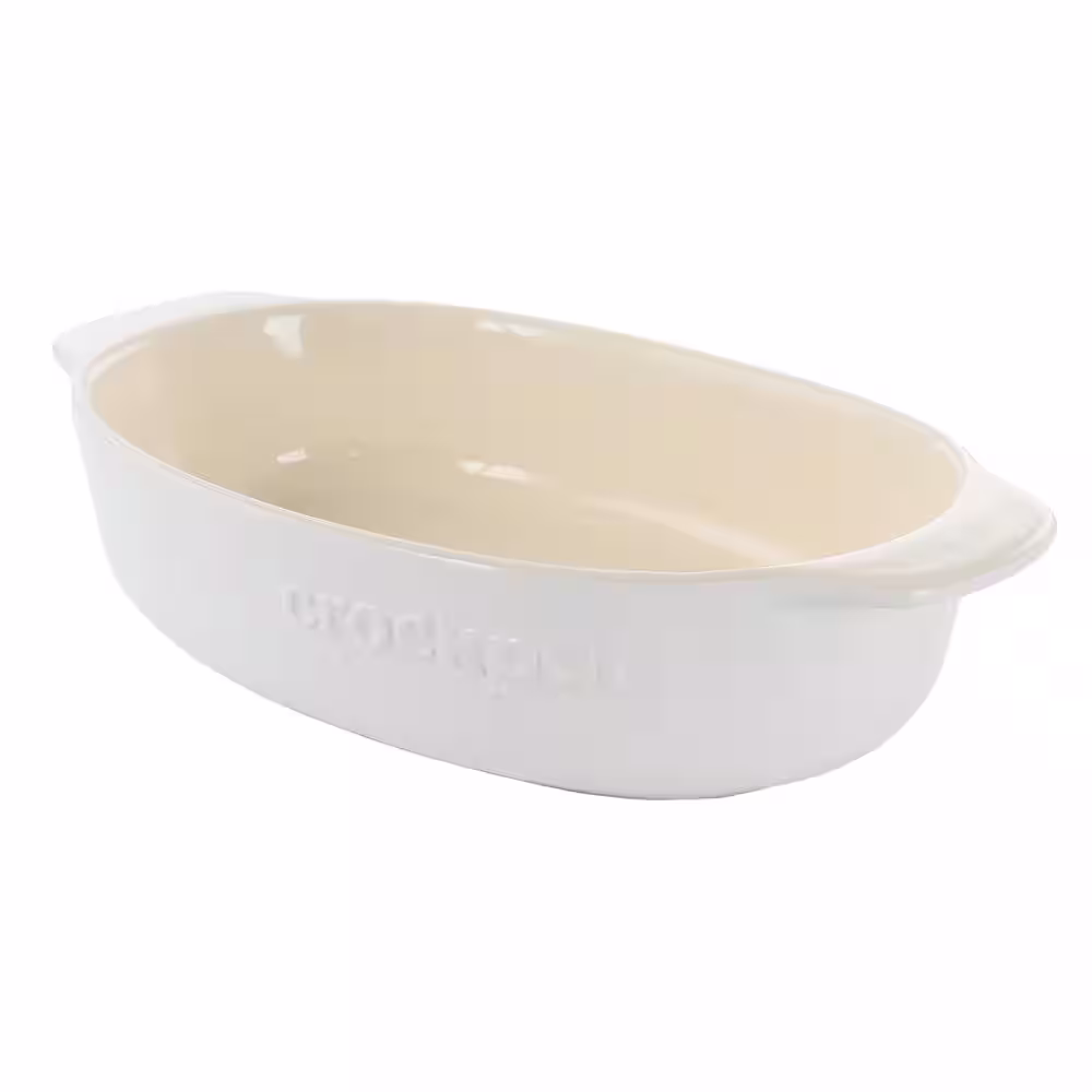 Crock-Pot Artisan 2.5 qt. Oval Stoneware Casserole in White
