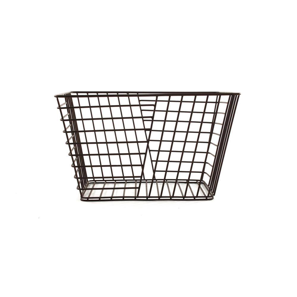 Spectrum 8 in. H x 10 in. W Bronze Steel 1-Drawer Wide Mesh Wire Basket
