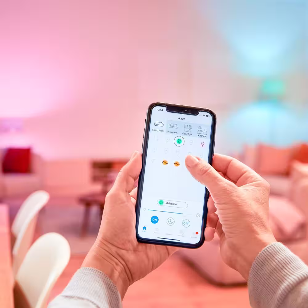 WIZ 60-Watt Equivalent A19 Dimmable Smart LED Color and Tunable White Wi-Fi Connected Light Bulb