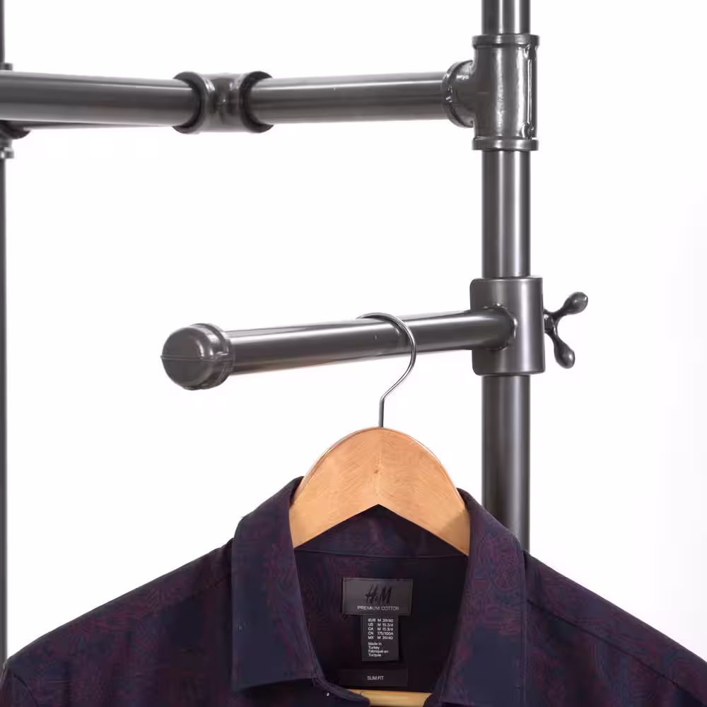 Econoco Gray Metal Clothes Rack 16 in. W x 1.25 in. H