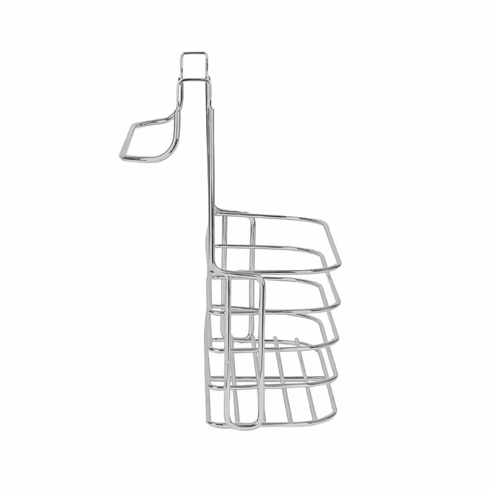 Spectrum 11 in. x 11.25 in. x 7.25 in. Steel Over the Cabinet Medium Basket and Towel Bar in Chrome