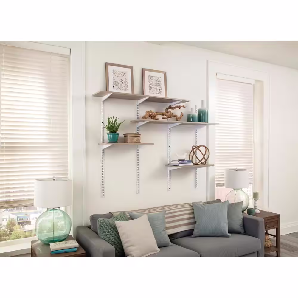 Rubbermaid Chestnut Laminated Wood Shelf 12 in. D x 36 in. L