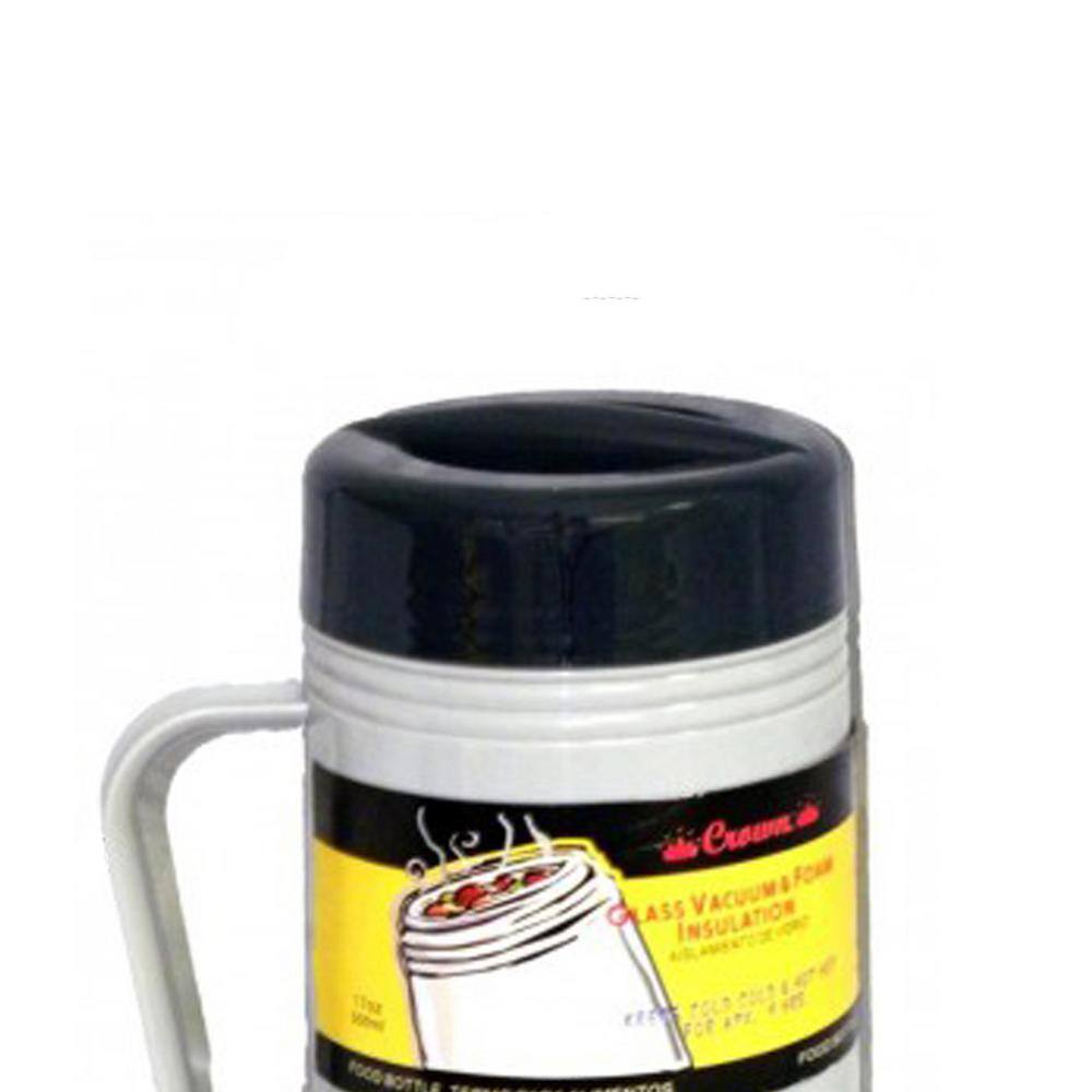 Brentwood 0.5 Liter White Fiberglass Vacuum/Foam Insulated Food Thermos