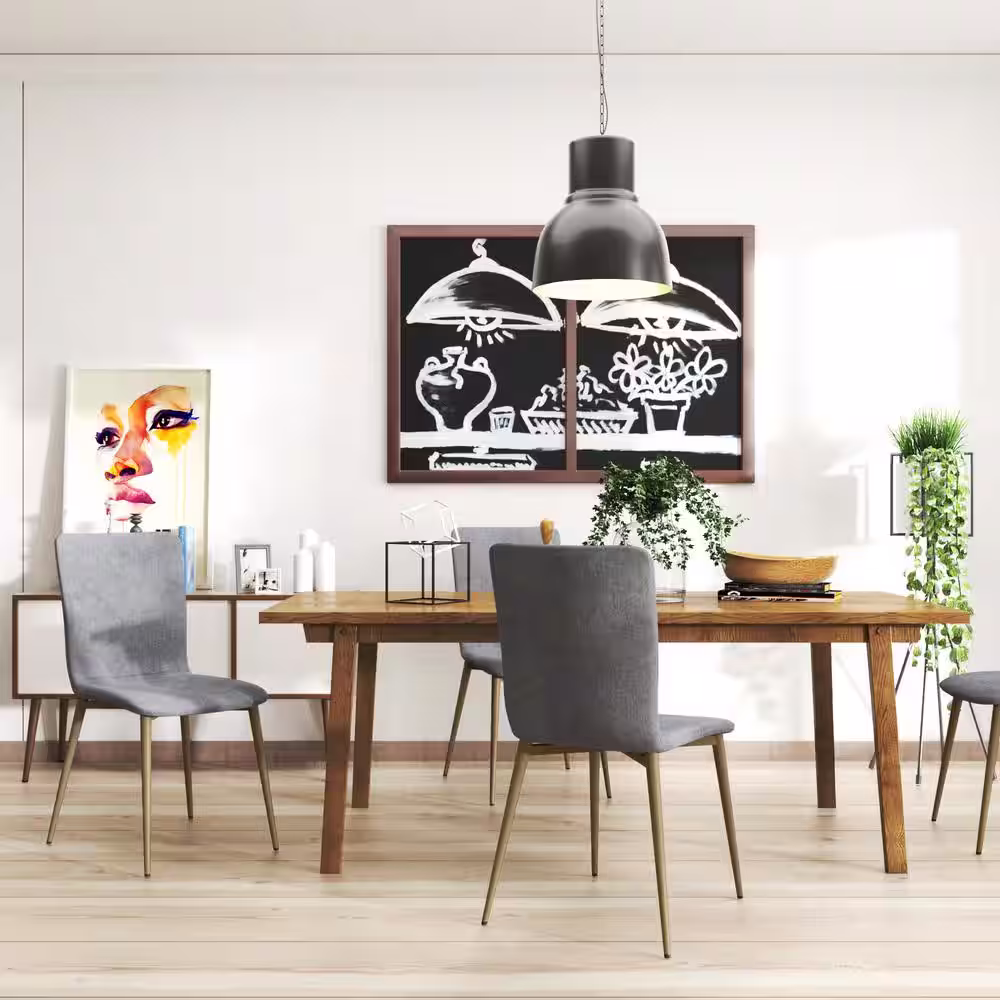 Homy Casa Scargill Grey Fabric Upholstered Dining Chair (Set of 4)