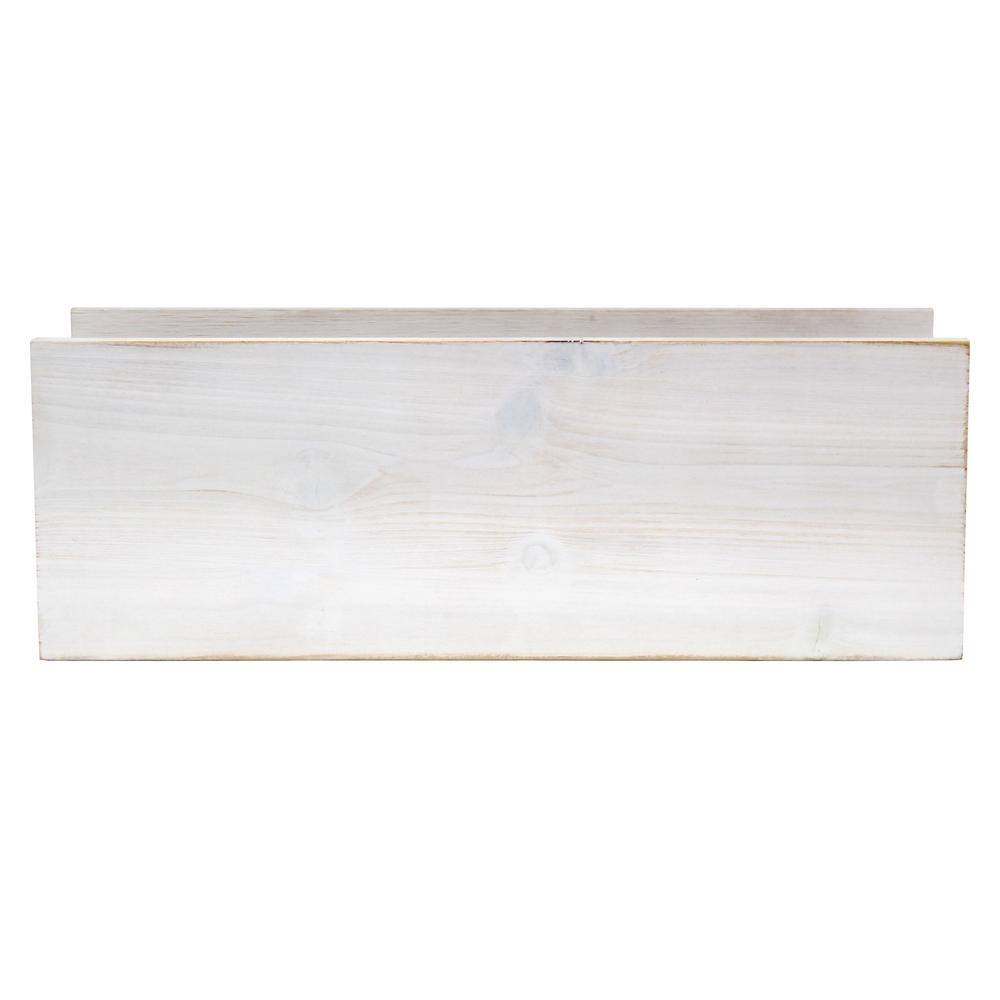 Elegant Designs 15.75 in x 5.50 in x 5.50 in White Wash Wooden Countertop Organizer Take 1 or Do The Dishes You Choose and Marker Slot