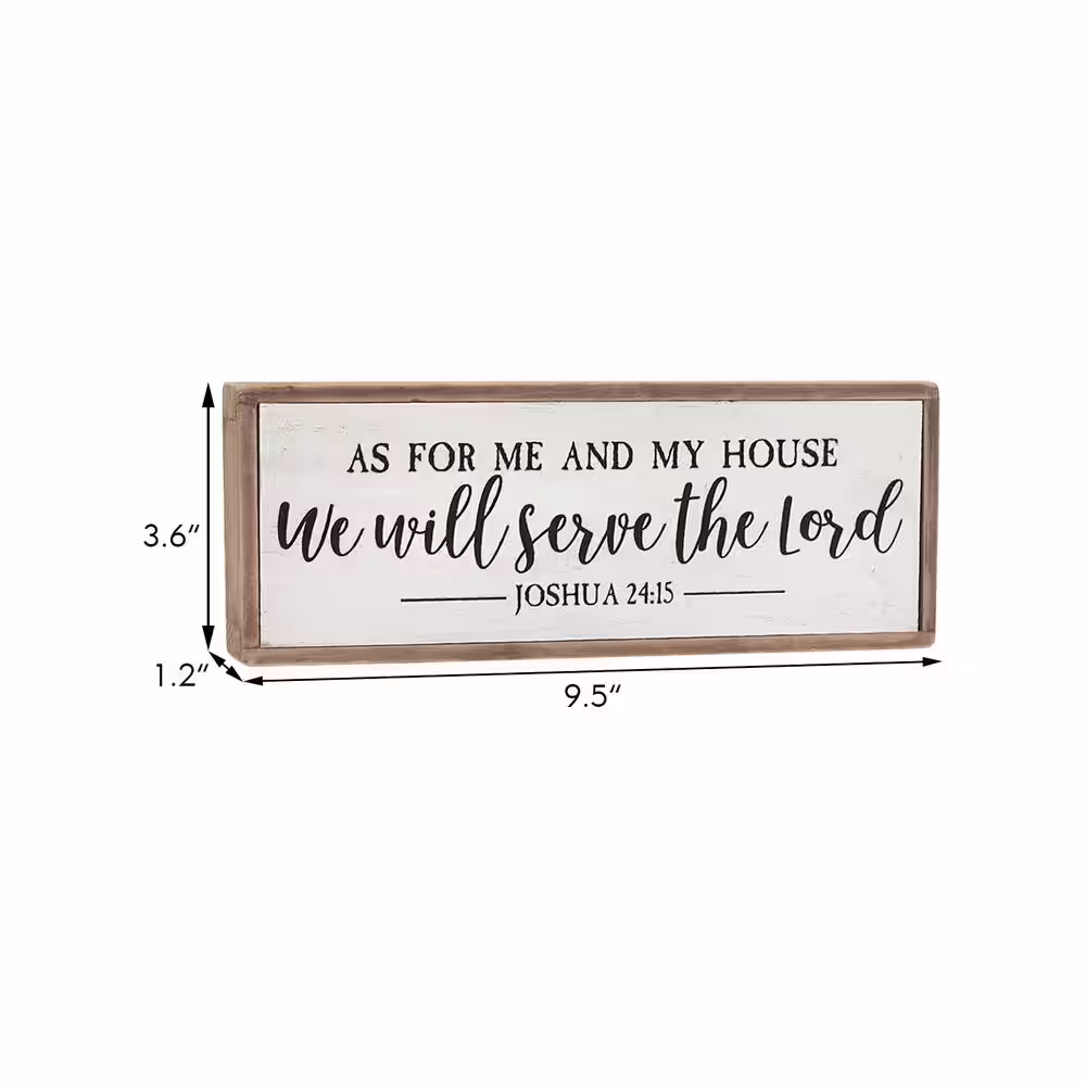 PARISLOFT As for Me and My House We Will Serve The Lord Rustic Wood Wall Decorative Sign