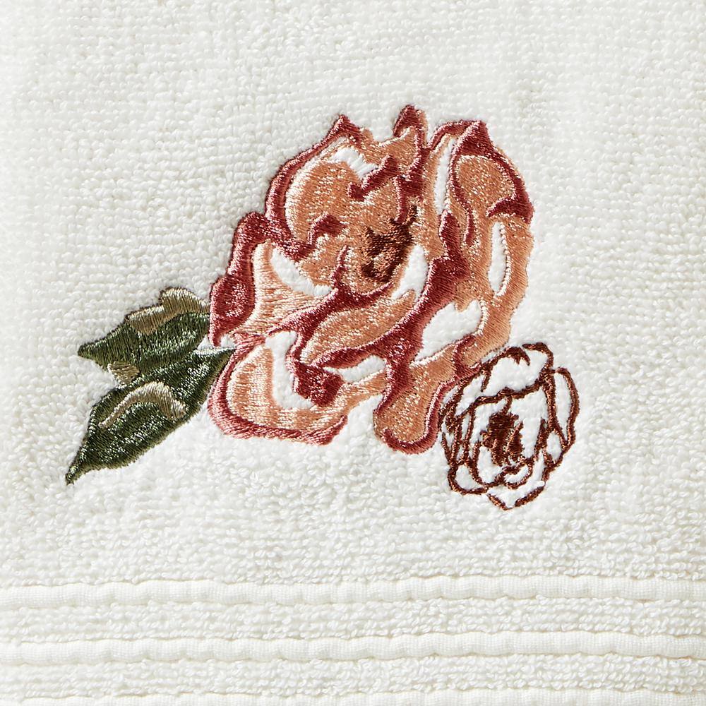 Saturday Knight Holland Floral Vanilla Cotton Hand Towel (2-Pack)