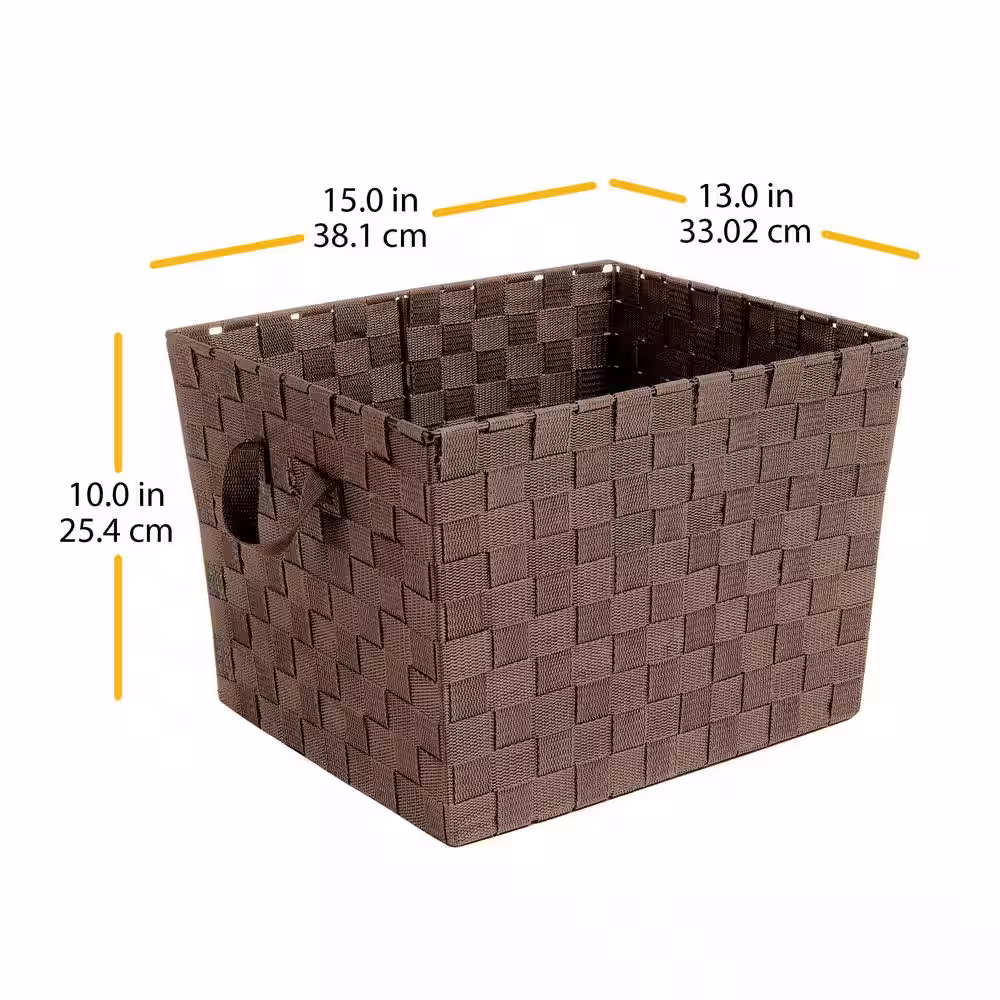 Whitmor 10 in. H x 15 in. W x 13 in. D Brown Metal Cube Storage Bin