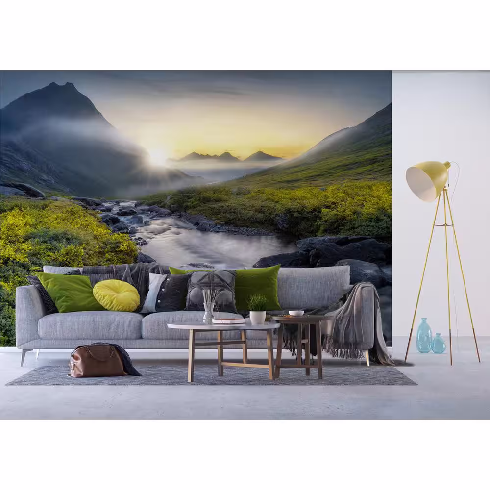 Dundee Deco Falkirk Airdrie Abstract Mountain Sunrise Modern Wall Mural