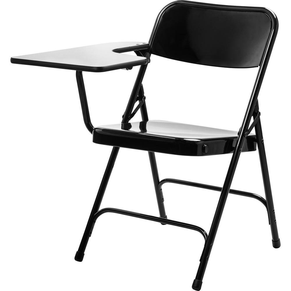 National Public Seating 5200 Series Black Tablet Arm 18-Gauge Steel Folding Chair Grey Nebula Right Arm Chair (2-Pack)